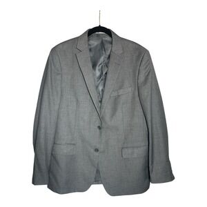 Bertolini Blazer Mens 42R Gray Wool Silk Blend Notch Sports Coat Suit Jacket
